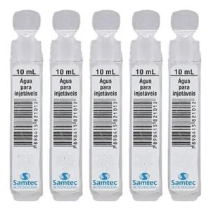 Agua Bi Destilada Para Injecao 10 Ml Samtec
